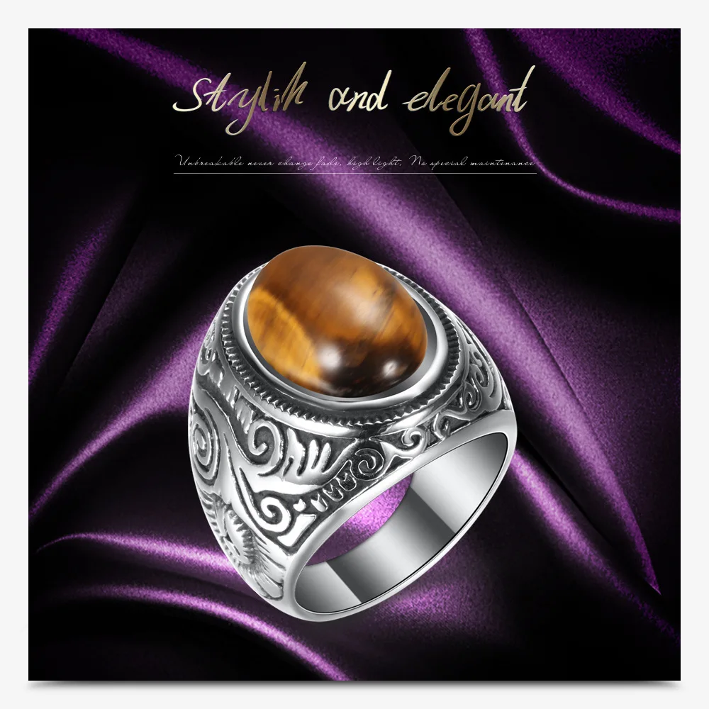 Retro Jewelry Stone Rings For Men Titanium Steel Inlaid Three Colors Onyx Ring Men Domineering Opal Ring Wholesale
Retro Jewelry Stone Rings For Men Titanium Steel Inlaid Three Colors Onyx Ring Men Domineering Opal Ring Wholesale