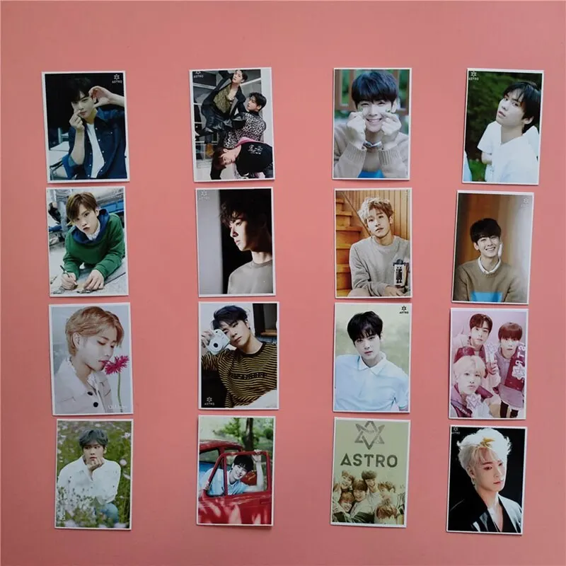 16 Pcs Korean KPOP ASTRO Photocard Album Self Made Paper Lomo Card Photo Card Fans Gift Collection Stationery Set KPOP Stickers 
16 Pcs Korean KPOP ASTRO Photocard Album Self Made Paper Lomo Card Photo Card Fans Gift Collection Stationery Set KPOP Stickers