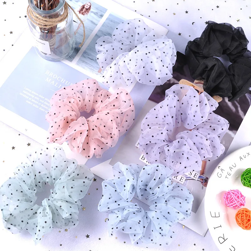 Women Sweet Transparent Organza Candy Color Dot Print Hair Accessories Girls Bright Hair Rope Cute Elastic Hair Bands Headband
Women Sweet Transparent Organza Candy Color Dot Print Hair Accessories Girls Bright Hair Rope Cute Elastic Hair Bands Headband