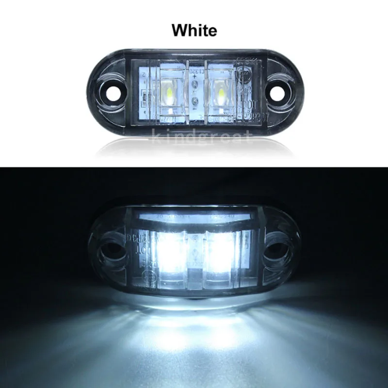 Kindgreat 2pcs Of 12V / 24V LED Side Marker Light Car Exterior Light Warning Tail Light Car Trailer Truck Lorry Light White
Kindgreat 2pcs Of 12V / 24V LED Side Marker Light Car Exterior Light Warning Tail Light Car Trailer Truck Lorry Light White