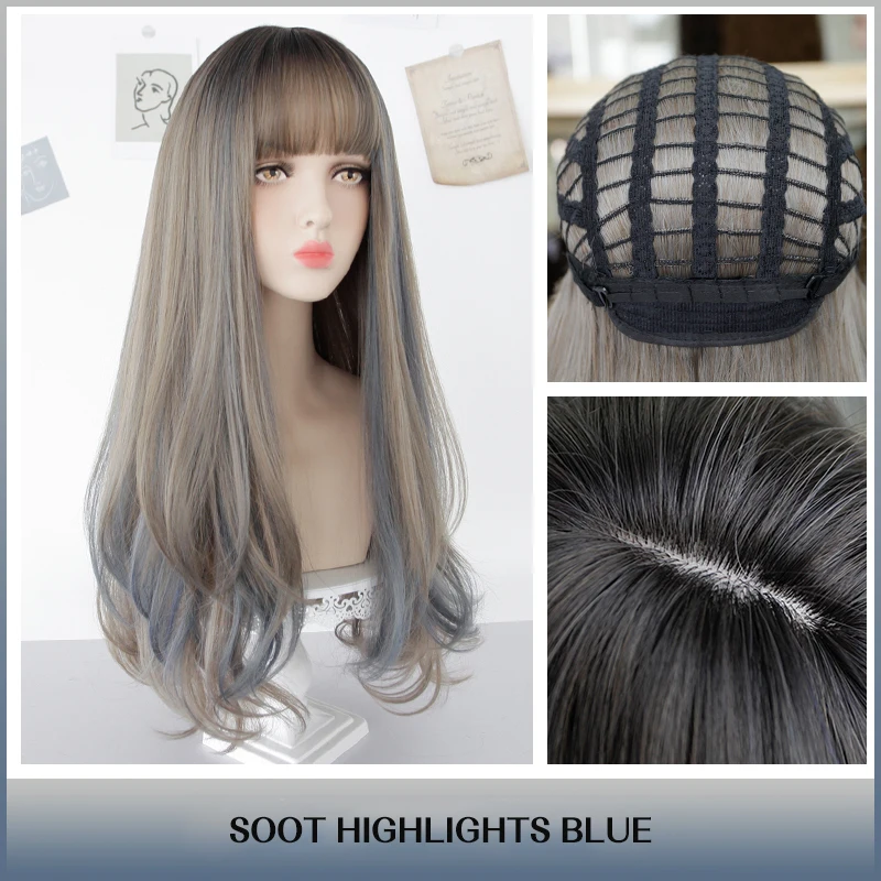 LM highlights long curly hair haze blue wig gradient long hair Lolita daily role play heat resistant synthetic wig
LM highlights long curly hair haze blue wig gradient long hair Lolita daily role play heat resistant synthetic wig
