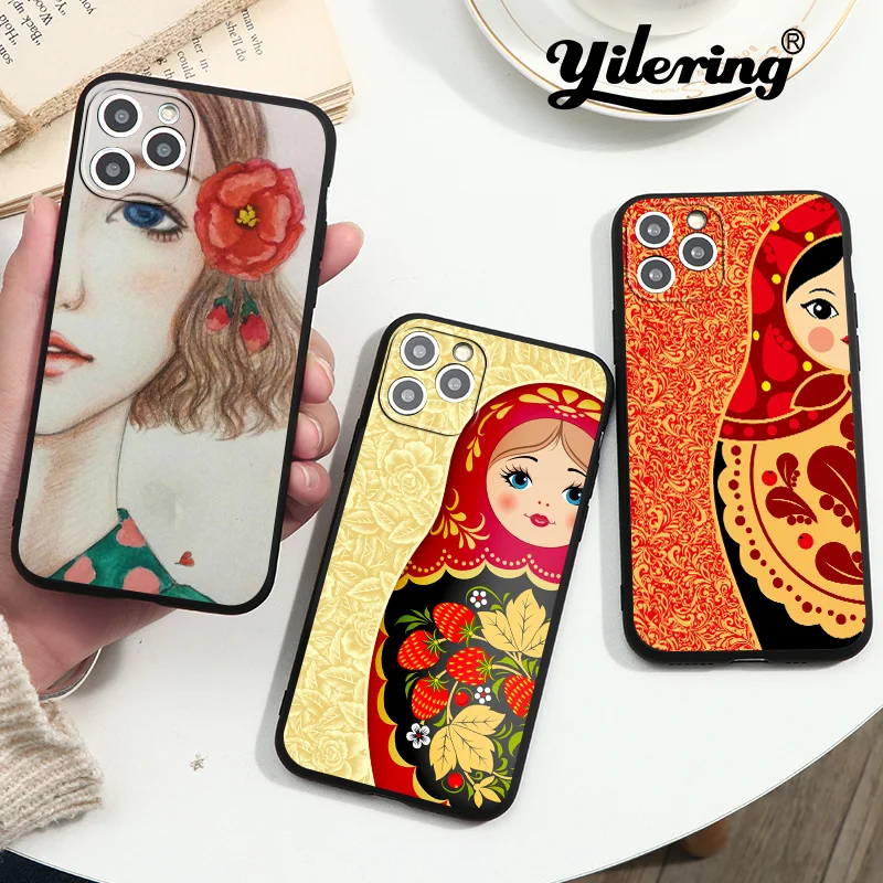 Милый чехол с матрешкой для iPhone XS 12 mini 11 Pro Max 7 8 Plus 5 5S 6 6S X XR SE 2020 Чехлы