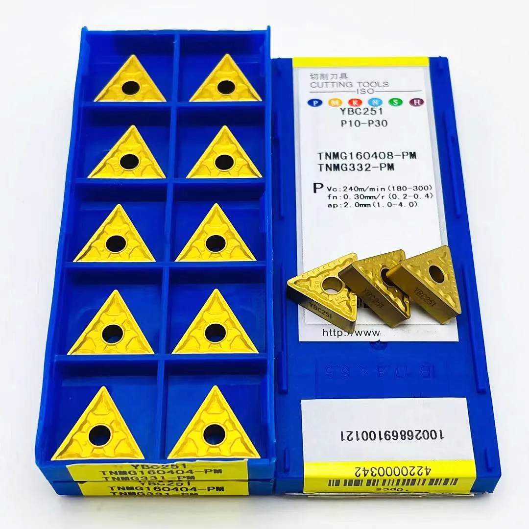 10Pcs TNMG160404-PM YBC251 TNMG160408-PM YBC251 100% Original External Turning Tool Carbide Inserts CNC Lathe Tools
10Pcs TNMG160404-PM YBC251 TNMG160408-PM YBC251 100% Original External Turning Tool Carbide Inserts CNC Lathe Tools