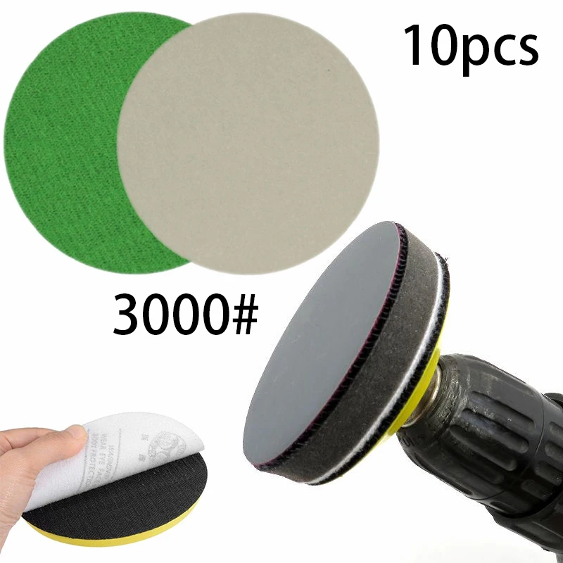 10pcs 3 Inch 75mm Wet Dry Sanding Pad Discs 3000 Grit Hook Loop Sandpaper
10pcs 3 Inch 75mm Wet Dry Sanding Pad Discs 3000 Grit Hook Loop Sandpaper