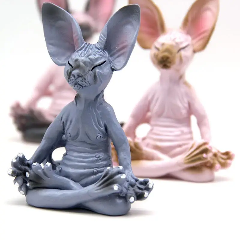 Cat Meditate Collectible Figurines Miniature Handmade Animals Figure Toys Animal Model Figure Toys Home Decoration Crafts 
Cat Meditate Collectible Figurines Miniature Handmade Animals Figure Toys Animal Model Figure Toys Home Decoration Crafts