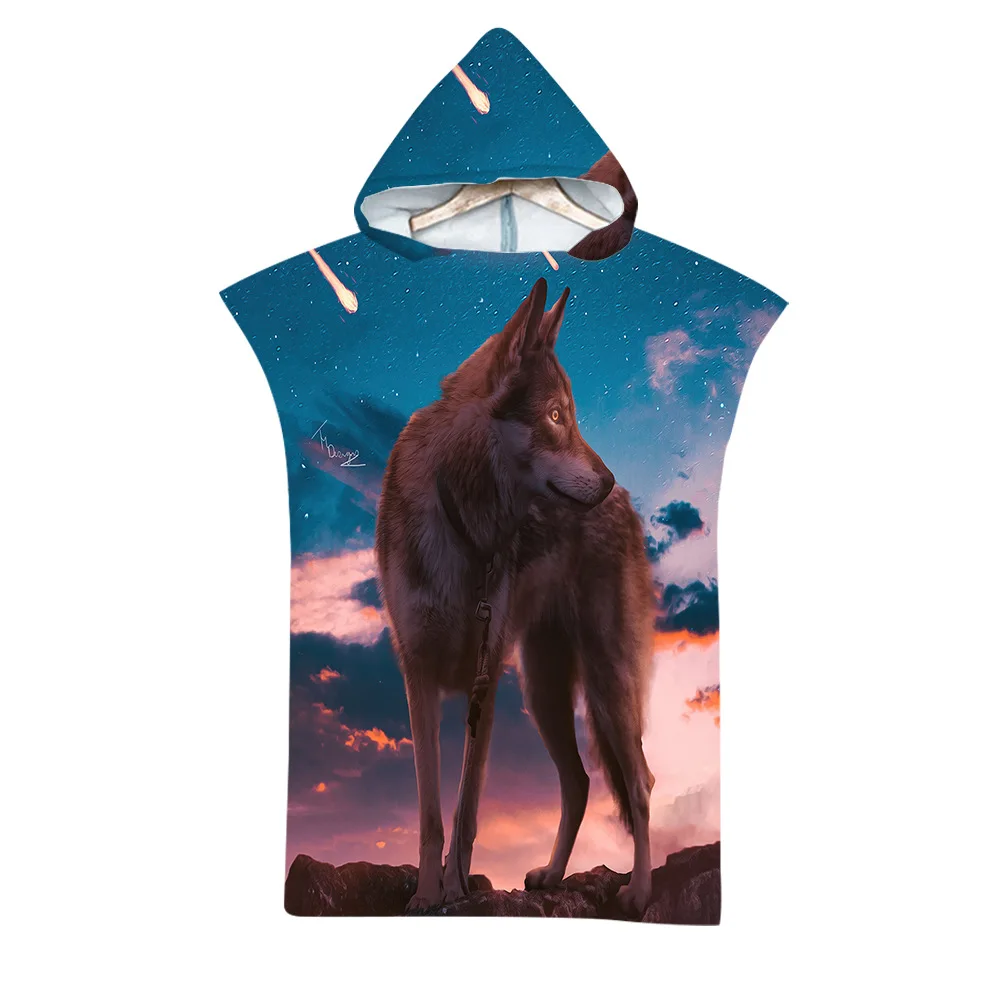 3D Printed Wolf Microfiber Quick Dry Wetsuit Changing Robe Poncho Beach Towel Bathrobe Cloaks Hooded Swimming Pool Gym Bath Towe
3D Printed Wolf Microfiber Quick Dry Wetsuit Changing Robe Poncho Beach Towel Bathrobe Cloaks Hooded Swimming Pool Gym Bath Towe