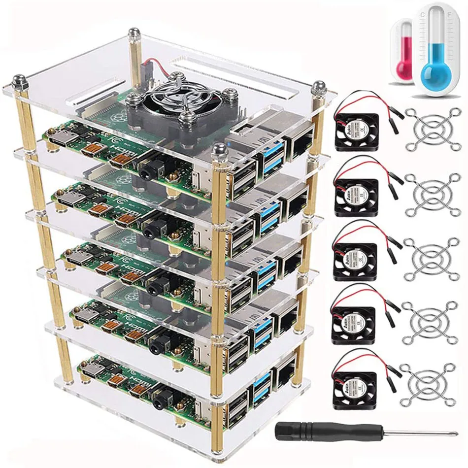 Чехол для Raspberry Pi 4 B, 5-слойный чехол для Raspberry Pi с вентилятором охлаждения для Raspberry Pi 4, Pi 3 Model B +, Pi 2 Model B,Pi B +
Чехол для Raspberry Pi 4 B, 5-слойный чехол для Raspberry Pi с вентилятором охлаждения для Raspberry Pi 4, Pi 3 Model B +, Pi 2 Model B,Pi B +