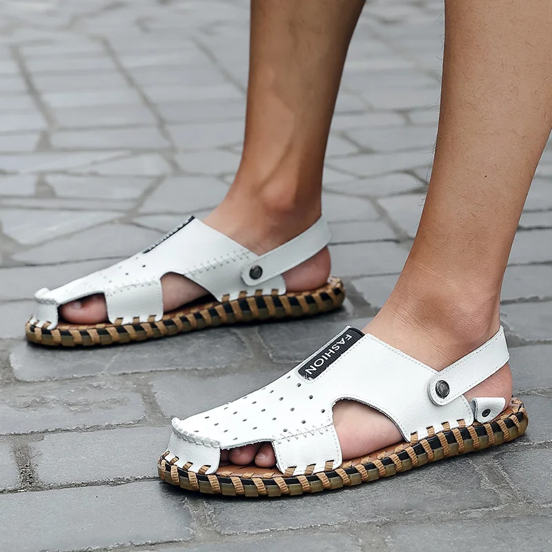 Summer Sandals Men Leather Classic Roman Sandale Homme Sandalia Masculina Sandalias Transpirables Sandali Uomo Masculino
Summer Sandals Men Leather Classic Roman Sandale Homme Sandalia Masculina Sandalias Transpirables Sandali Uomo Masculino