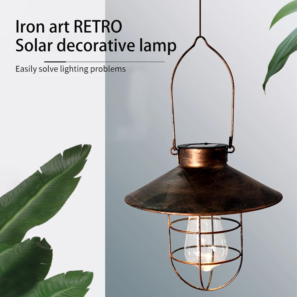 Led IP44 Waterproof Vintage Style Wrought Iron Portable With Hook Garden Outdoor Hanging Lawn Patio Solar Lantern Landscape
Led IP44 Waterproof Vintage Style Wrought Iron Portable With Hook Garden Outdoor Hanging Lawn Patio Solar Lantern Landscape