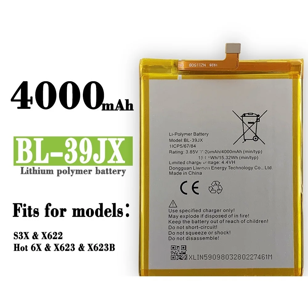 Применяется в Finix X622 / S3X / X623 мобильный телефон 39JX, встроенный аккумулятор большой емкости, абсолютно новый
Применяется в Finix X622 / S3X / X623 мобильный телефон 39JX, встроенный аккумулятор большой емкости, абсолютно новый