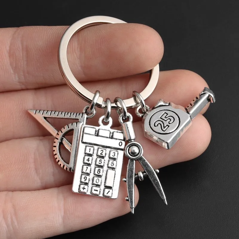 New Compasses Triangle Ruler Calculator Tape Measure Design Student Teacher Gift Teacher'S Day Gift Keychain
New Compasses Triangle Ruler Calculator Tape Measure Design Student Teacher Gift Teacher'S Day Gift Keychain