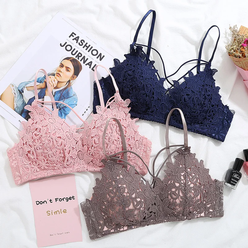 Lace Floral Embroidery Bralette Women Sexy Bra Adjustable Push Up Lingerie Comfortable Wireless Thin Underwear Girl Brassiere
Lace Floral Embroidery Bralette Women Sexy Bra Adjustable Push Up Lingerie Comfortable Wireless Thin Underwear Girl Brassiere