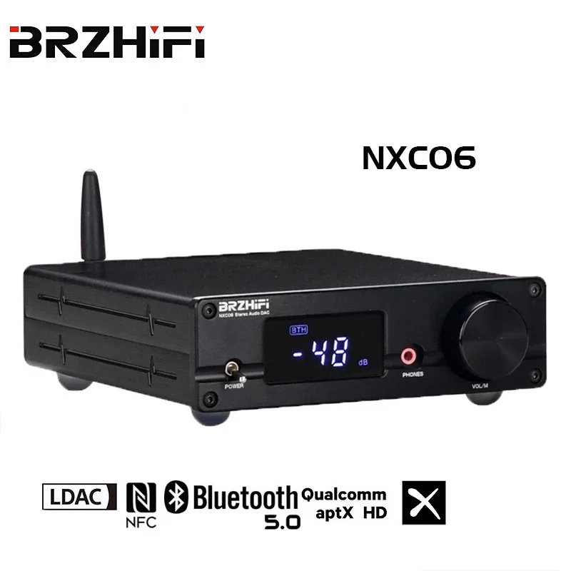 BRZHIFI NXC06 Audio DAC Decoder Dual AK4493 CSR8675 Bluetooth 5.0 USB DSD 512 PCM32Bit 384KHz Amp With 3.5MM Headphone Amplifier
BRZHIFI NXC06 Audio DAC Decoder Dual AK4493 CSR8675 Bluetooth 5.0 USB DSD 512 PCM32Bit 384KHz Amp With 3.5MM Headphone Amplifier
