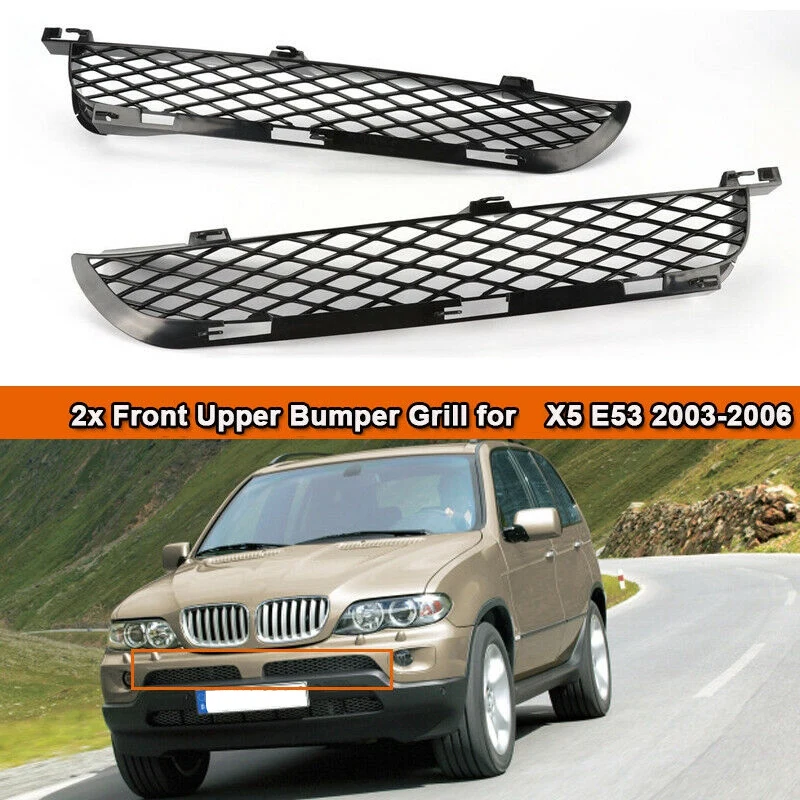 Для-BMW X5 E53 2003-2006 лицевая сторона передняя решетка верхний бампер сетка гриль |
