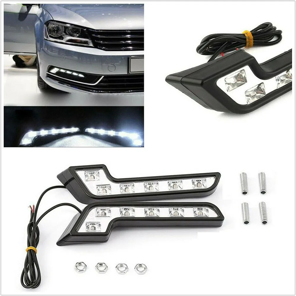 2PCS 12V Super White Car Light 4.8W 6 LED Daytime Running Lights L-Shaped Driving Fog Lamp Daytime Running Lights
2PCS 12V Super White Car Light 4.8W 6 LED Daytime Running Lights L-Shaped Driving Fog Lamp Daytime Running Lights