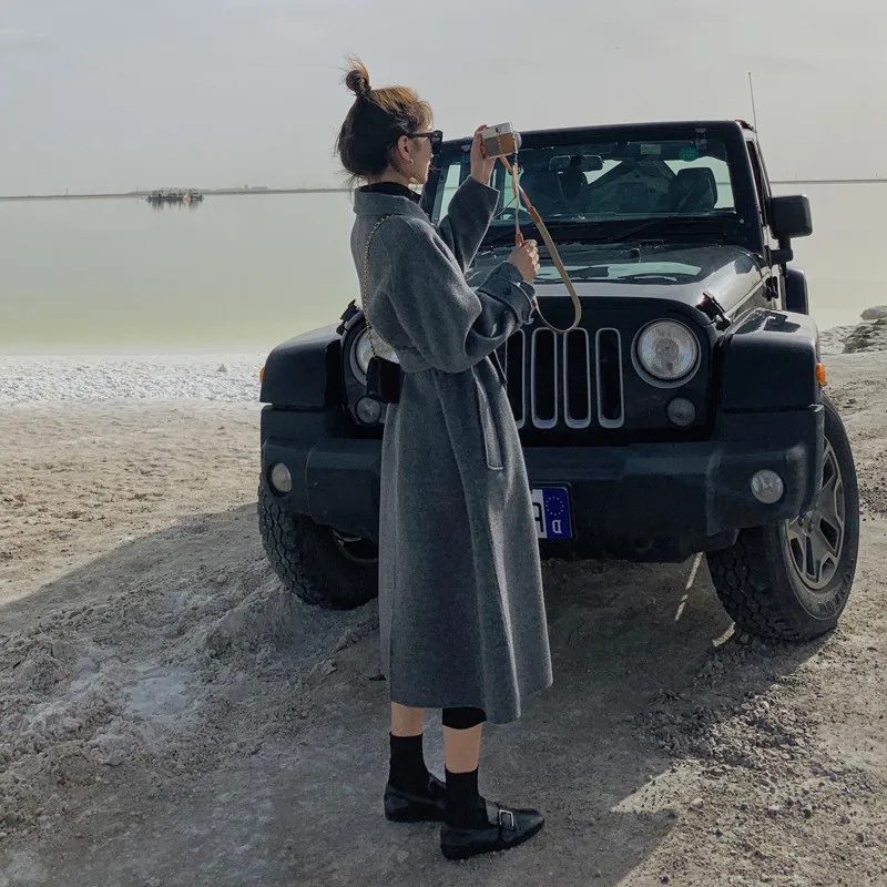 Autumn And Winter New Fashion Woolen Coat Women's Mid Length Loose Over The Knee Jacket Thickened All Match Woolen Coat TideC515
Autumn And Winter New Fashion Woolen Coat Women's Mid Length Loose Over The Knee Jacket Thickened All Match Woolen Coat TideC515