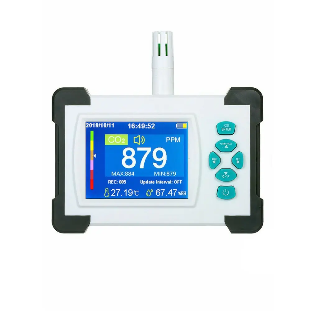 CO2 Air Quality CO2 Concentration Detector With High Definition Display Precise Measurement Model Data Calibration
CO2 Air Quality CO2 Concentration Detector With High Definition Display Precise Measurement Model Data Calibration