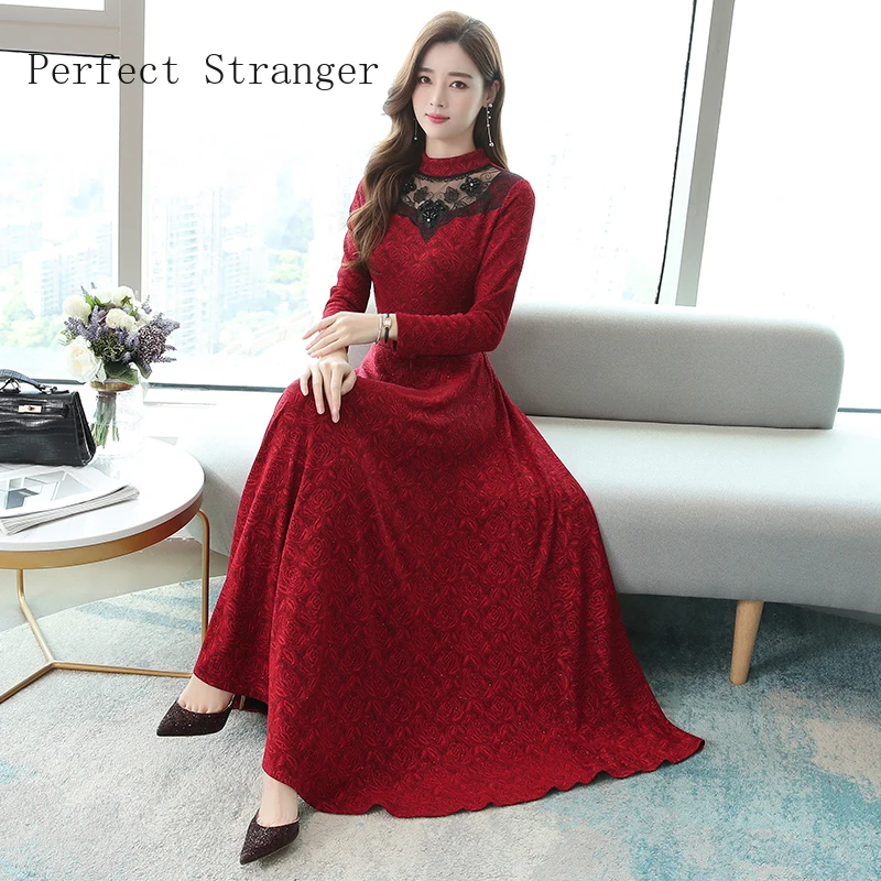 2019 Autumn Winter New Arrival Plus Size S-3XL Fashion Stand Collar Lace Decorated Woman Long Dress
2019 Autumn Winter New Arrival Plus Size S-3XL Fashion Stand Collar Lace Decorated Woman Long Dress