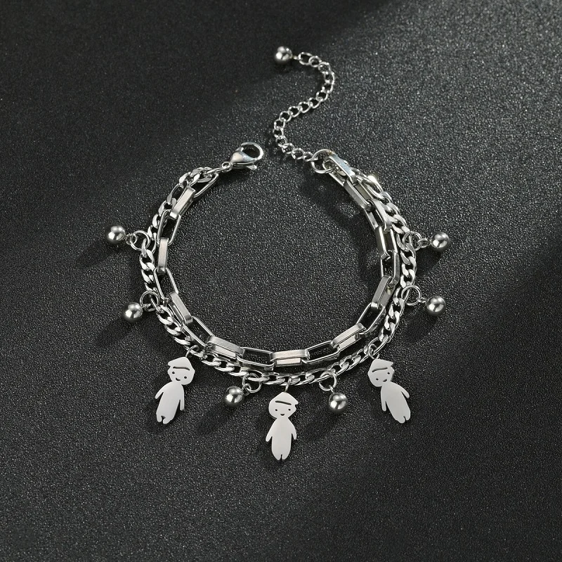 New Customizable Engraving Name Double Layer Chain Bracelet Stainless Steel Letters Personalized Gold Bangle for Jewelry Gifts
New Customizable Engraving Name Double Layer Chain Bracelet Stainless Steel Letters Personalized Gold Bangle for Jewelry Gifts