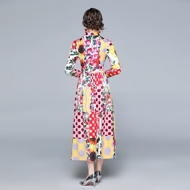 New Elegant Vintage Women Floral Dot Print Slim Tunic Maxi Dress Evening Party Clothing Lady Bow Collar Long Sleeve Dresses
New Elegant Vintage Women Floral Dot Print Slim Tunic Maxi Dress Evening Party Clothing Lady Bow Collar Long Sleeve Dresses