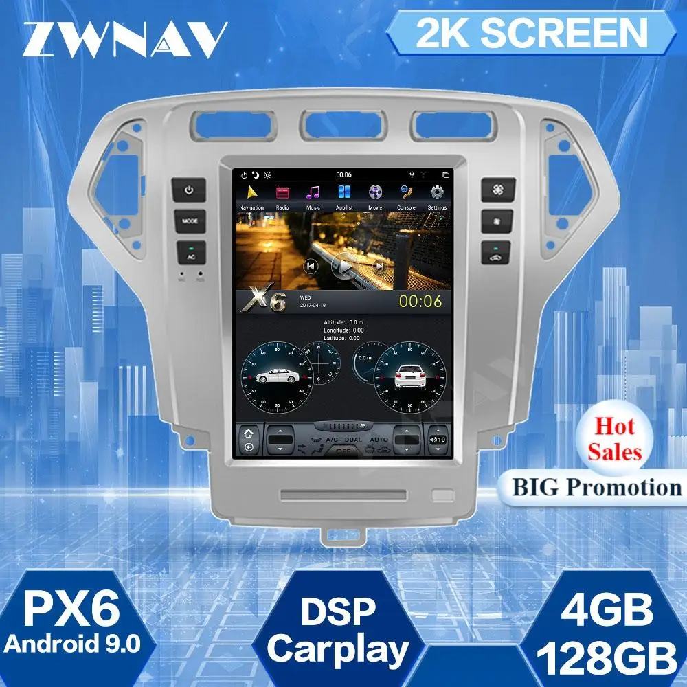 4+128GB Tesla Screen For Ford Fusion Mondeo 2007 2008 2009 2010 Android 9 Car Multimedia Player GPS Navigation Radio Stereo Unit
4+128GB Tesla Screen For Ford Fusion Mondeo 2007 2008 2009 2010 Android 9 Car Multimedia Player GPS Navigation Radio Stereo Unit