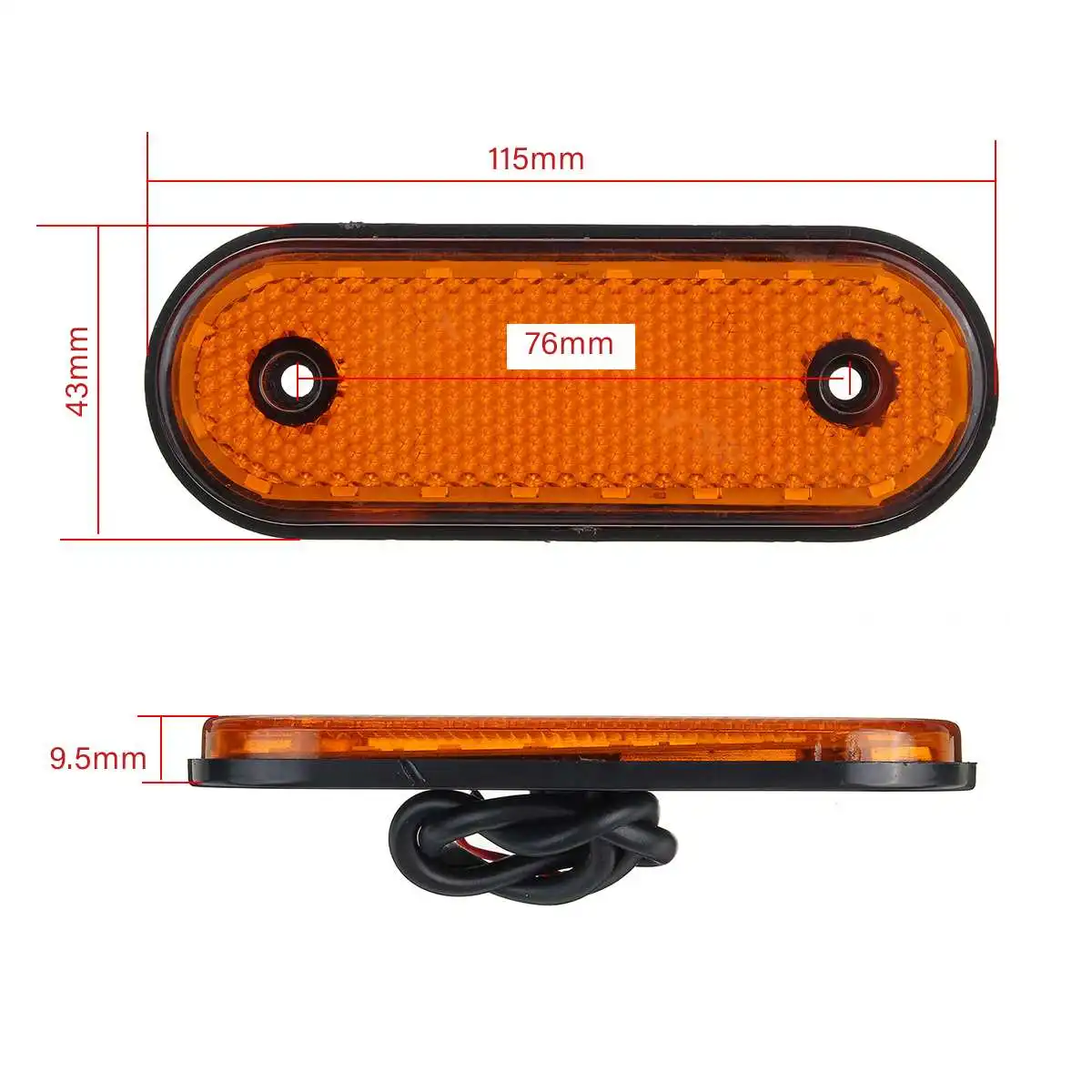 10Pcs 24V 20 LED Truck Side Marker Lights Back Light Clearance Lamp Turn Signal Tractor RV Trailer Lorry Pick-up Boat Car
10Pcs 24V 20 LED Truck Side Marker Lights Back Light Clearance Lamp Turn Signal Tractor RV Trailer Lorry Pick-up Boat Car