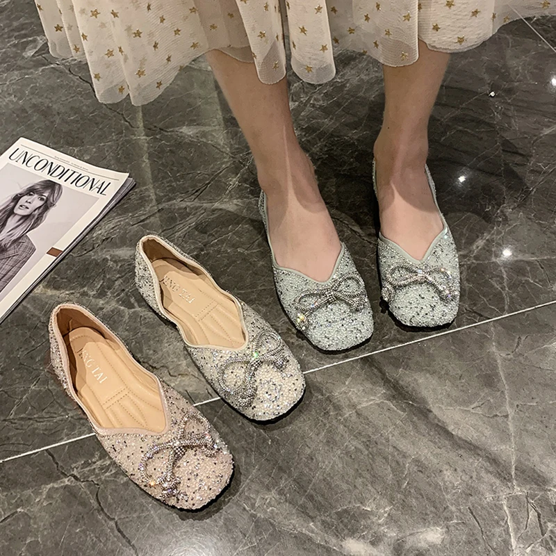 Korean Shoes Women's Moccasins Female Footwear All-Match Elegant Bow-Knot Square Toe Crystal Casual Sneaker Soft 2021 Dress New
Korean Shoes Women's Moccasins Female Footwear All-Match Elegant Bow-Knot Square Toe Crystal Casual Sneaker Soft 2021 Dress New