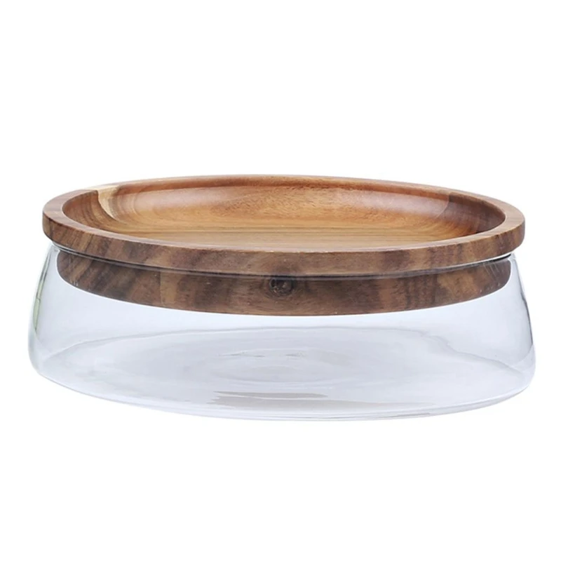Glass Nuts and Dry Fruits Storage Box Container Double Layer Candy Storage Box with Wooden Lid for Home Kitchen Supply
Glass Nuts and Dry Fruits Storage Box Container Double Layer Candy Storage Box with Wooden Lid for Home Kitchen Supply