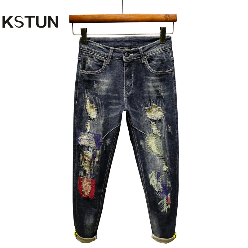 Hip Hop Jeans Men Streetwear Pants Stretch Slim Fit Beggar Trousers Patchwork Jeans For Boys Rip Motorcycle Jeans Punk Style
Hip Hop Jeans Men Streetwear Pants Stretch Slim Fit Beggar Trousers Patchwork Jeans For Boys Rip Motorcycle Jeans Punk Style