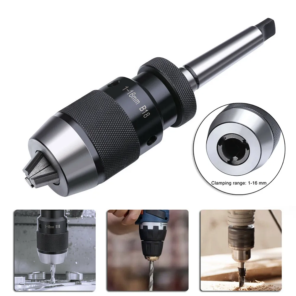 B18 1-16mm Self-tightening Drill Chuck Shank, With MT2-B18 Shank, Used For MK2 Lathe Drill Bits Made Of High-quality Materials
B18 1-16mm Self-tightening Drill Chuck Shank, With MT2-B18 Shank, Used For MK2 Lathe Drill Bits Made Of High-quality Materials