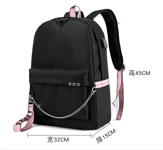 Рюкзак для ноутбука Hunter X Killua Baka школьные сумки с USB-разъемом женские дорожные