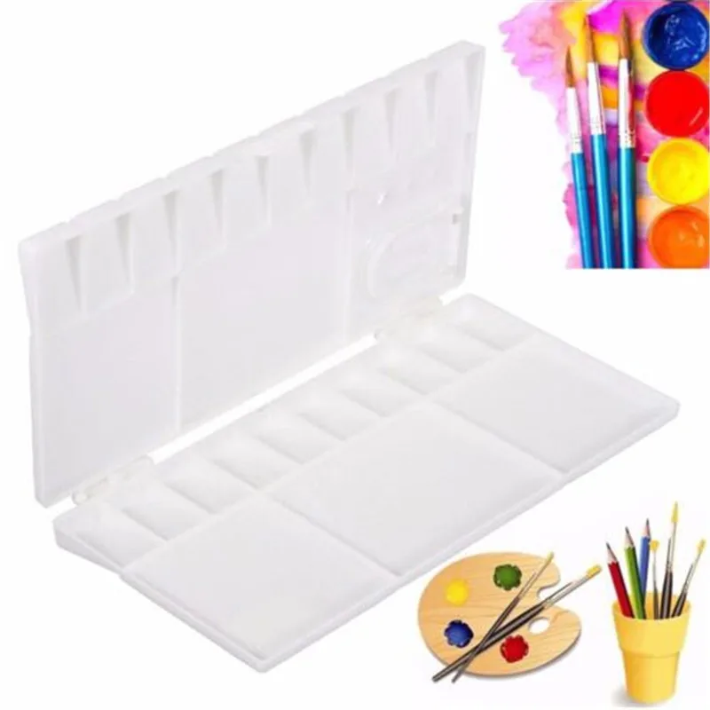 

1PCS 25 Grids Palette Large Art Paint Tray Artist Oil Watercolor Plastic Palettes For Painting Drawing Supply Kids Drawing Toy