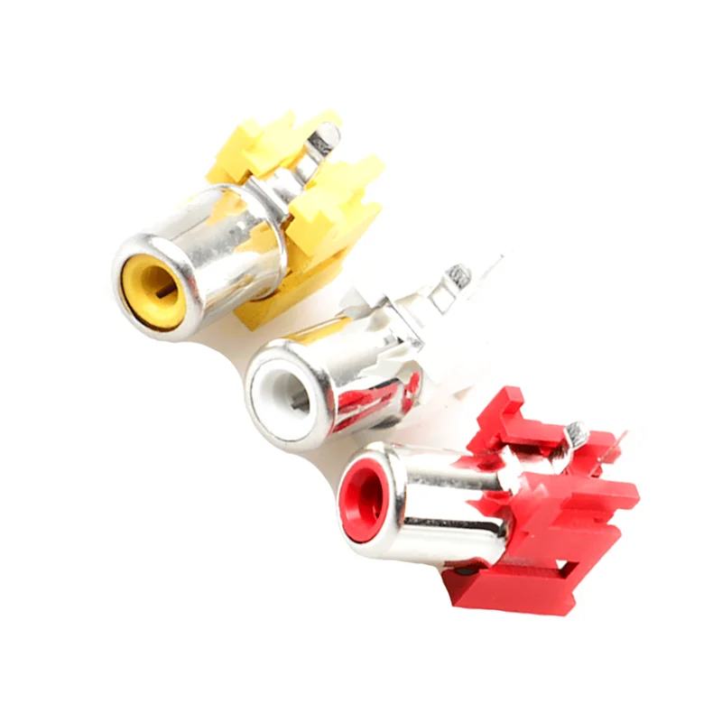 3-color RCA single hole socket AV concentric socket audio and video socket LCD TV AV3 hole 15MM lotus head socket
3-color RCA single hole socket AV concentric socket audio and video socket LCD TV AV3 hole 15MM lotus head socket
