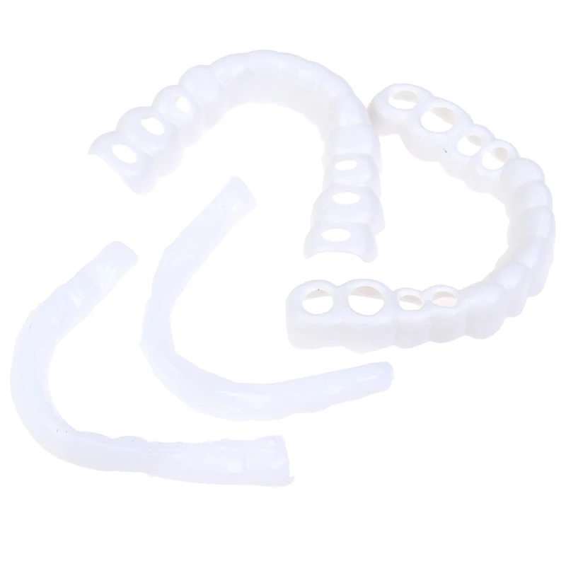 2 Set 2PCS Upper 2PCS Lower Whitening Fake Tooth Cover Comfort Fit Snap On Silicone Beauty Veneers Teeth Oral Hygiene Tools
2 Set 2PCS Upper 2PCS Lower Whitening Fake Tooth Cover Comfort Fit Snap On Silicone Beauty Veneers Teeth Oral Hygiene Tools