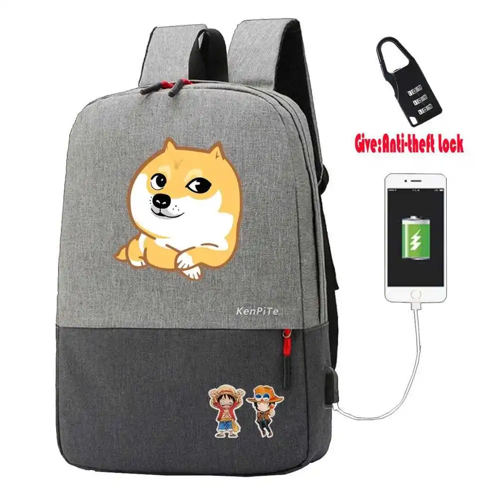 Милый рюкзак doge с мультипликационным рисунком, школьные ранцы для подростков, Мужской Дорожный ранец для ноутбука с защитой от кражи и USB-за...
Милый рюкзак doge с мультипликационным рисунком, школьные ранцы для подростков, Мужской Дорожный ранец для ноутбука с защитой от кражи и USB-за...