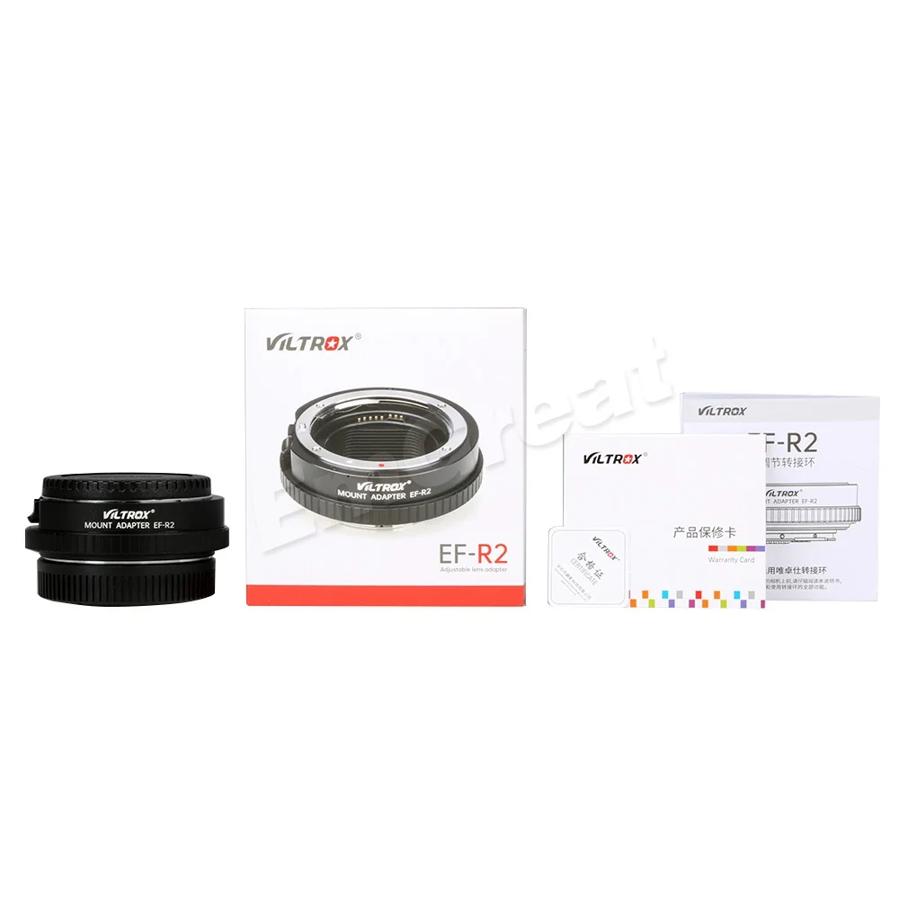 Viltrox EF-R2 Lens Adapter Ring Automatic Adjustment Ring for Canon EF EF-S Mount Lens for Canon EOS R RP Cameras
Viltrox EF-R2 Lens Adapter Ring Automatic Adjustment Ring for Canon EF EF-S Mount Lens for Canon EOS R RP Cameras