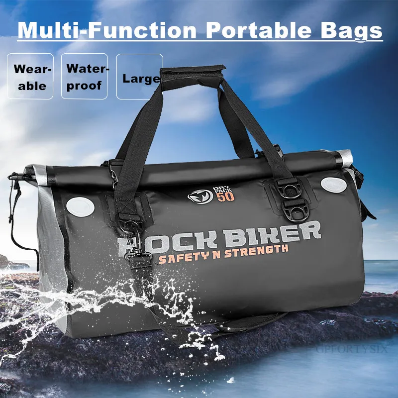 ROCKBIKER 66L PVC Portable Bag Super Large Motorcycle Tail Bag Waterproof Motorbike Helmet Backpack Riding Travel Luggage Bags
ROCKBIKER 66L PVC Portable Bag Super Large Motorcycle Tail Bag Waterproof Motorbike Helmet Backpack Riding Travel Luggage Bags