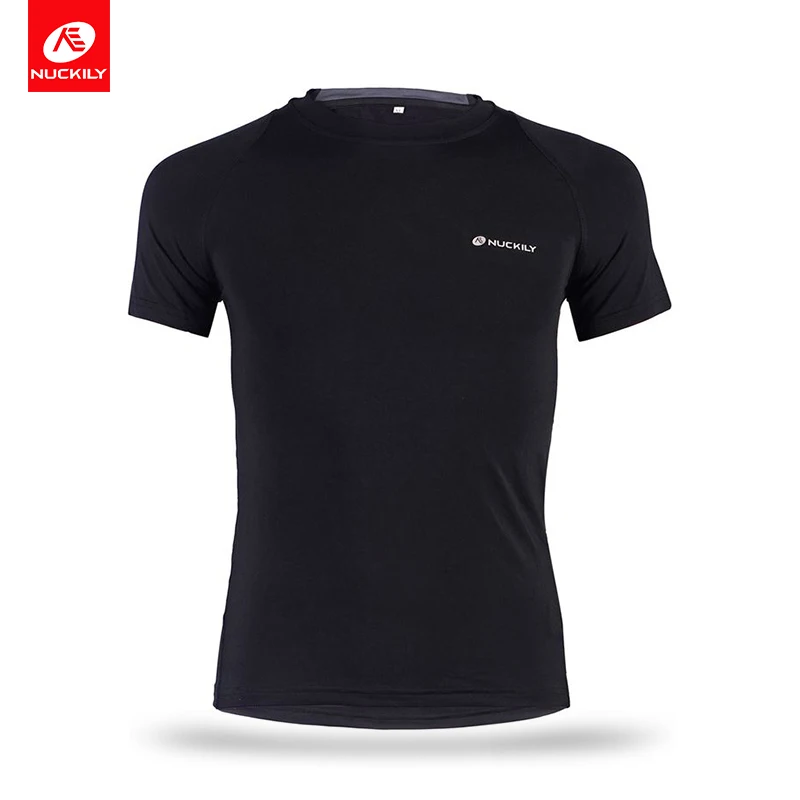 

NUCKILY Men's Jersey Sportswear Cycling Running T-Shirts Quick Dry Compression Sport T-Shirts Fitness Running Soccer Top Shirts