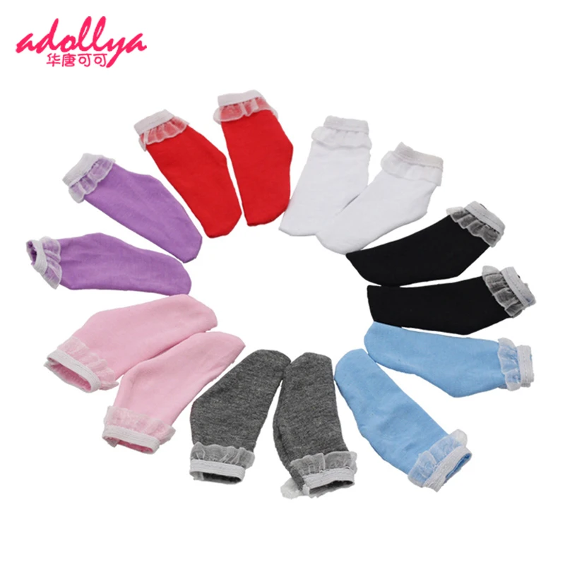 Кружевные носки для кукол Adollya 1/3 однотонные кружевные короткие принцессы