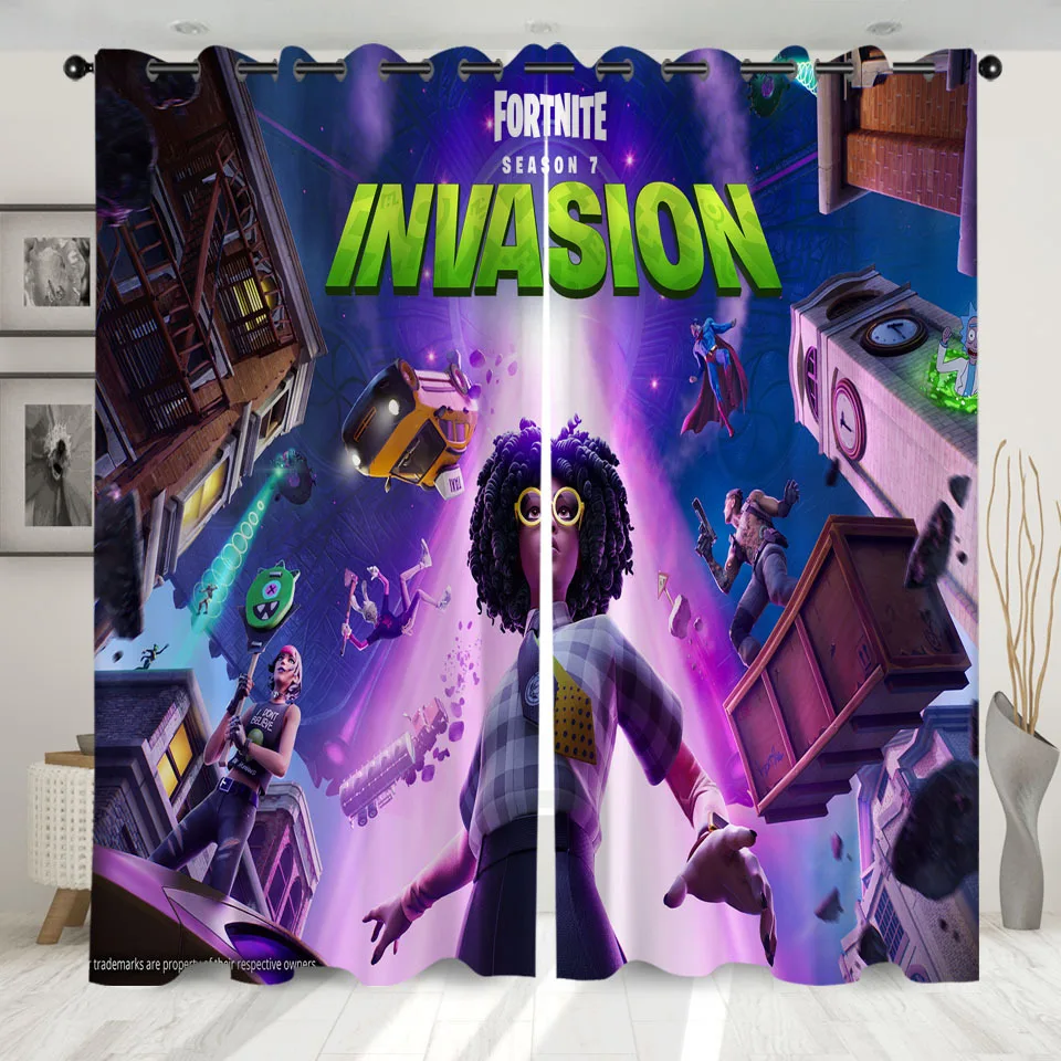 Original Fortnite New Season 7 Invasion Modern Blackout Curtains for Living Room Bedroom Window Treatment Blinds Finished Drapes
Original Fortnite New Season 7 Invasion Modern Blackout Curtains for Living Room Bedroom Window Treatment Blinds Finished Drapes