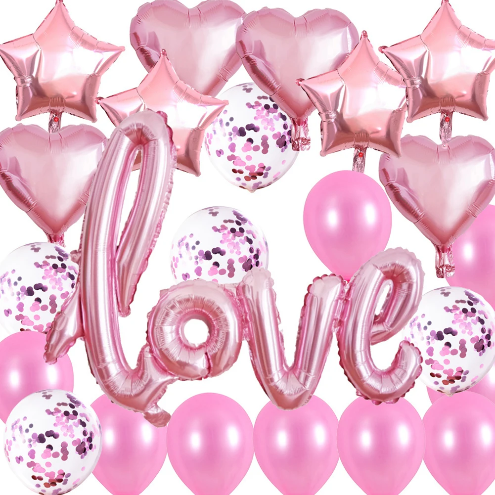 Balloons Set Foil Balloons and Latex Heart Shaped Balloons Valentine's Day Decoration Balloons for Wedding Anniversary Proposal
Balloons Set Foil Balloons and Latex Heart Shaped Balloons Valentine's Day Decoration Balloons for Wedding Anniversary Proposal