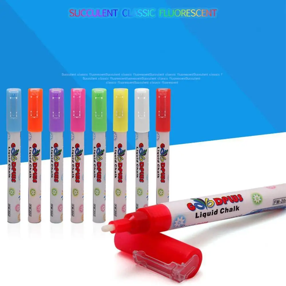 Liquid Chalk New Erasable Highlighter Fluorescent Marker Pen Colorful Art Painting For Whiteboard LED Chalkboard
Liquid Chalk New Erasable Highlighter Fluorescent Marker Pen Colorful Art Painting For Whiteboard LED Chalkboard