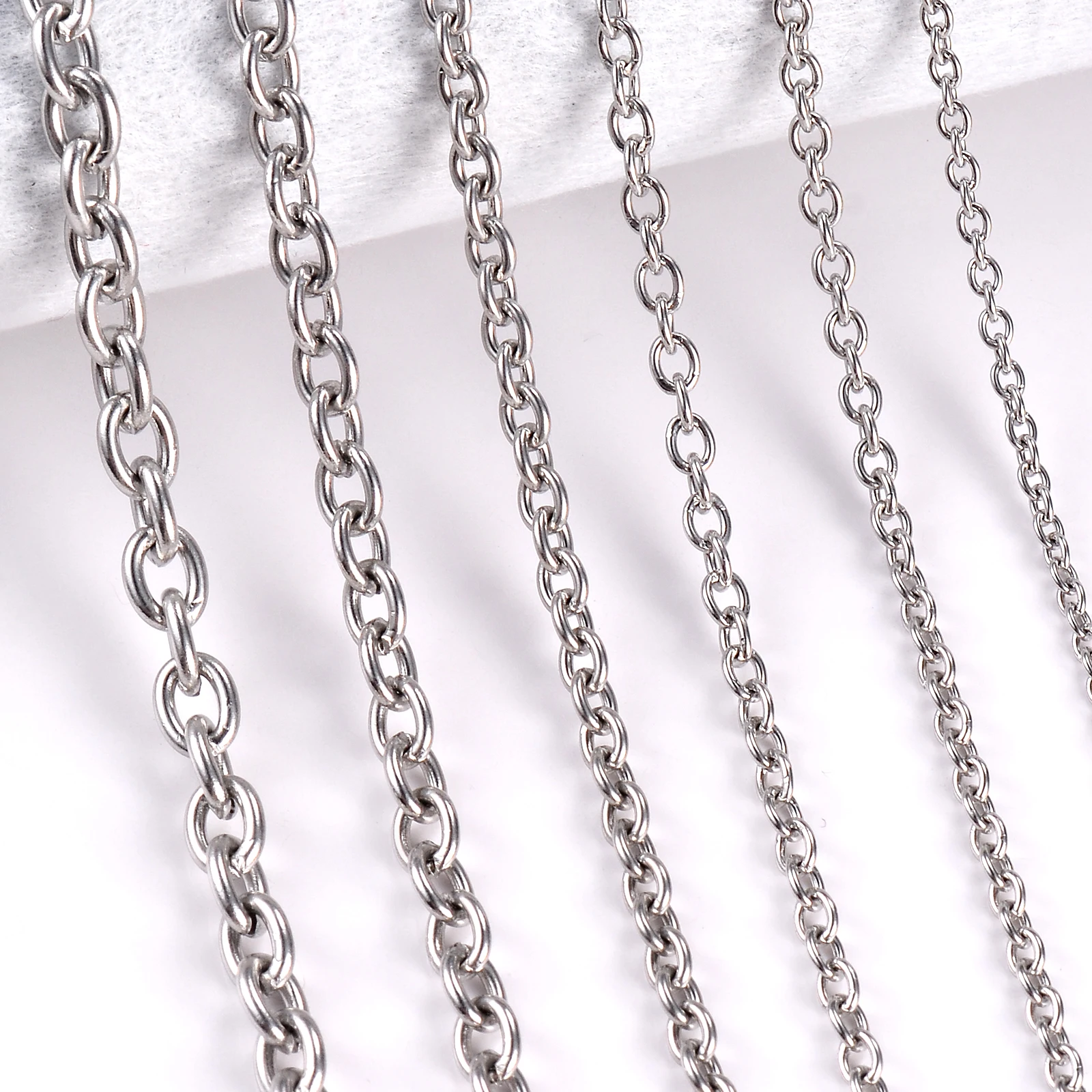 1Pc Width 1.5mm-6mm Stainless Steel Cross O Chain Necklace For Women Men DIY Jewelry Thin Bracelet Necklace
1Pc Width 1.5mm-6mm Stainless Steel Cross O Chain Necklace For Women Men DIY Jewelry Thin Bracelet Necklace