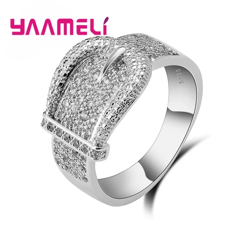 New Shiny Belt Ring for Women Exquisite Austrian Small Crystals Bijoux High Quality 925 Serling Silver Jewelry
New Shiny Belt Ring for Women Exquisite Austrian Small Crystals Bijoux High Quality 925 Serling Silver Jewelry