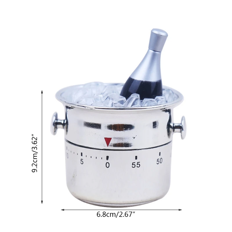 Creative Wine Cooler Ice Bucket Shaped Kitchen Timer Household 60 Minutes Mechanical Wind-Up Time Reminder Cooking Tool 
Creative Wine Cooler Ice Bucket Shaped Kitchen Timer Household 60 Minutes Mechanical Wind-Up Time Reminder Cooking Tool
