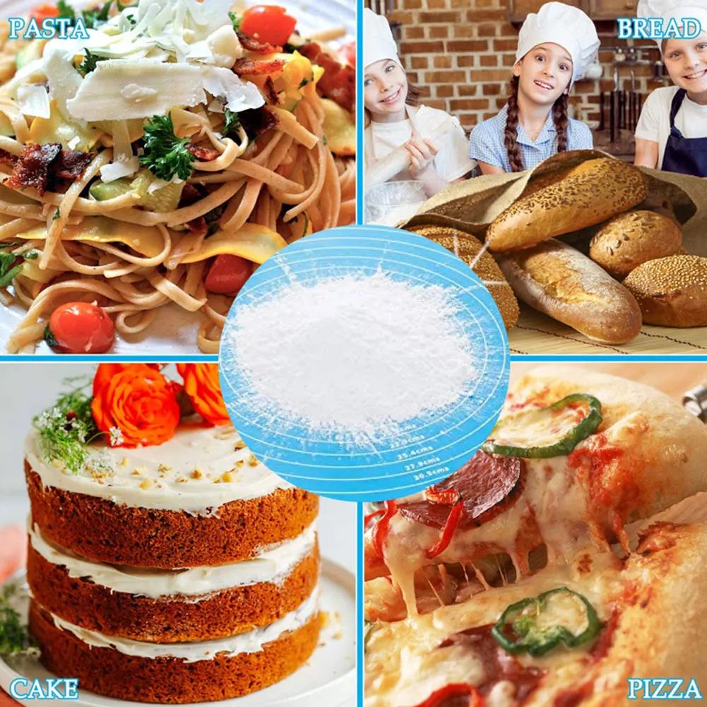 Silicone Baking Mat Pizza Dough Maker Pastry Kitchen Gadgets Cooking Tools Utensils Bakeware Kneading Accessories 50X40CM
Silicone Baking Mat Pizza Dough Maker Pastry Kitchen Gadgets Cooking Tools Utensils Bakeware Kneading Accessories 50X40CM