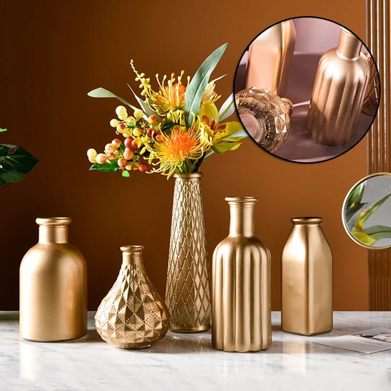 Golden Glass Flower Vases Various Shape Simple Innovative Arrangement Modern Vases for Home Office Decoration ваза для цветов
Golden Glass Flower Vases Various Shape Simple Innovative Arrangement Modern Vases for Home Office Decoration ваза для цветов