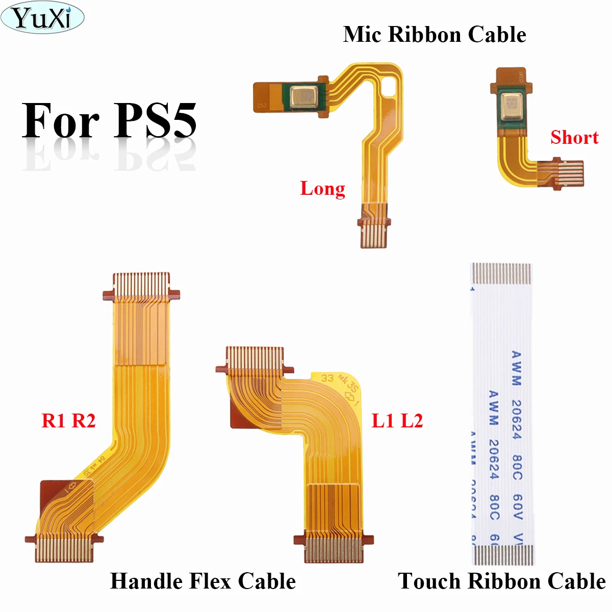 Left Right L2 R2 Motor Connect Ribbon Flex Cable Handle Button Board & Microphone & Touch Ribbon Flex Cable For PS5 Controller
Left Right L2 R2 Motor Connect Ribbon Flex Cable Handle Button Board & Microphone & Touch Ribbon Flex Cable For PS5 Controller