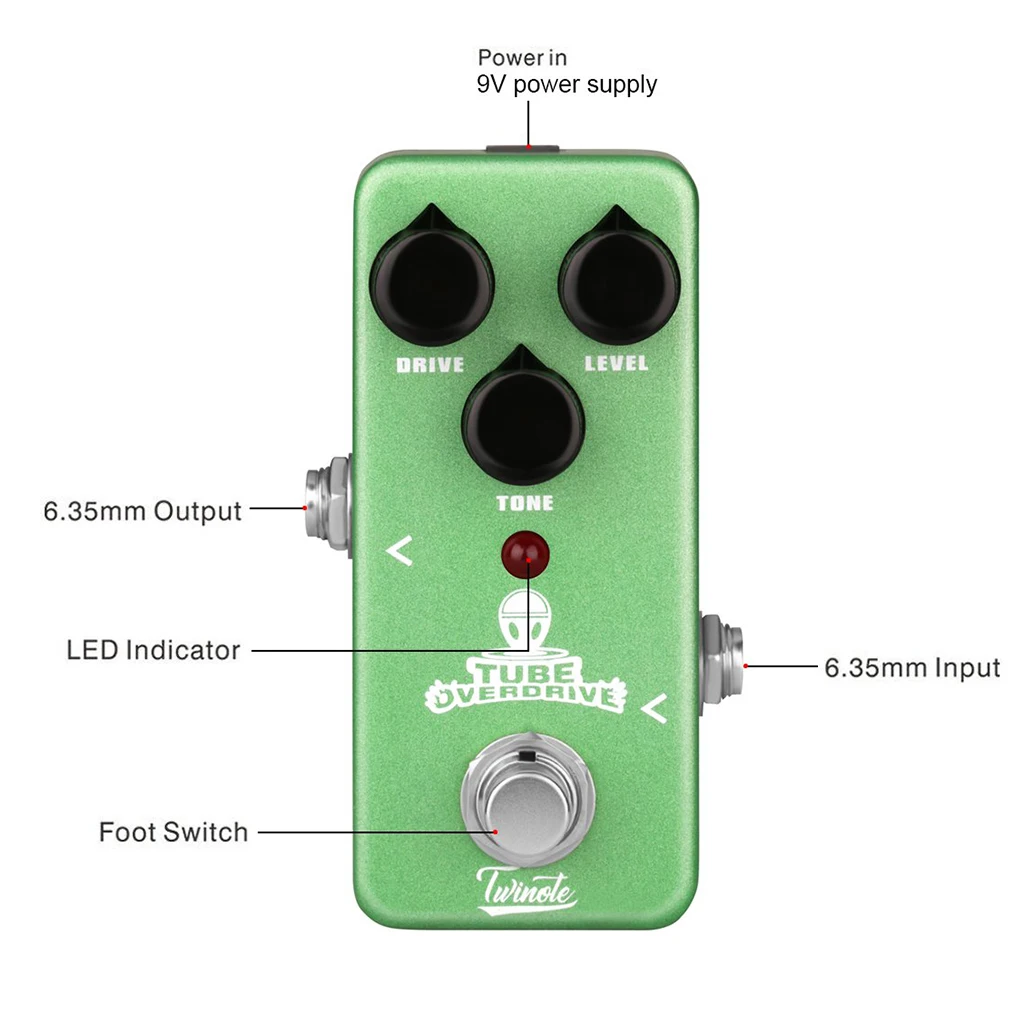 Practical Tube Overdrive Guitar Effect Pedal Drive Level Tone Knob Musical Instrument Part - Green
Practical Tube Overdrive Guitar Effect Pedal Drive Level Tone Knob Musical Instrument Part - Green