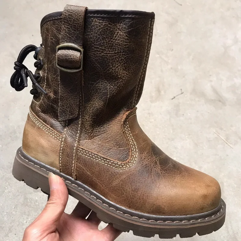 Genuine Leather Winter Boots Women Keep Warm Waterproof Riding Boots Vintage Punky Style Couple Outdoor Knight Boots Shoes
Genuine Leather Winter Boots Women Keep Warm Waterproof Riding Boots Vintage Punky Style Couple Outdoor Knight Boots Shoes